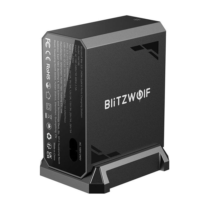 Blitzwolf BW-S31 2xUSB-A, 4xUSB-C, PD, omrežni polnilnik 240 W. 3
