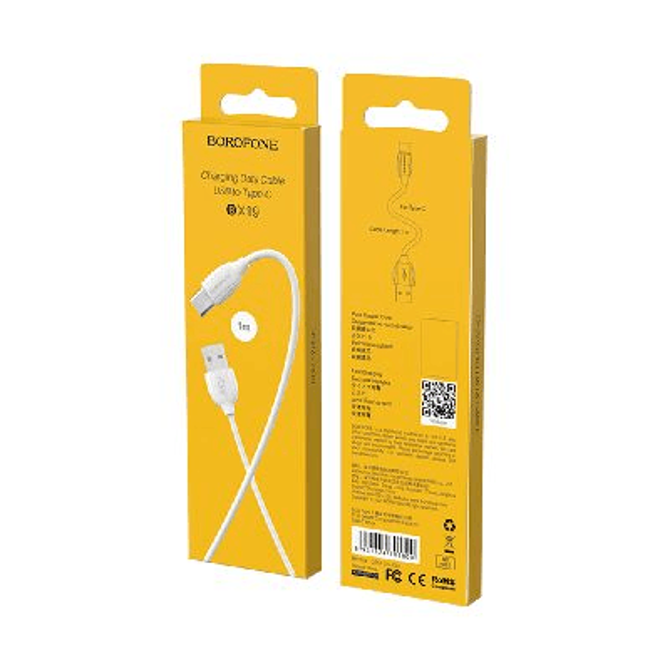 BOROFONE podatkovni kabel X19 Type C na USB 1m 2,4A bel 3