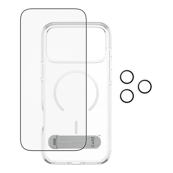 Zaščitno steklo PanzerGlass NEGA S 3-V-1 FUNKCIJAMI komplet za iPhone 17 Pro Max, prozorna, kaljeno steklo, odporno na praske in udarce, nanos brez mehurčkov 4