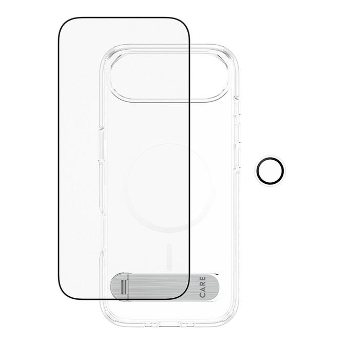 Zaščitno steklo PanzerGlass CARE BY 3-v-1 za iPhone Air, kaljeno steklo, odpornost na praske in udarce, EasyAligner, premaz proti prstnim odtisom 4