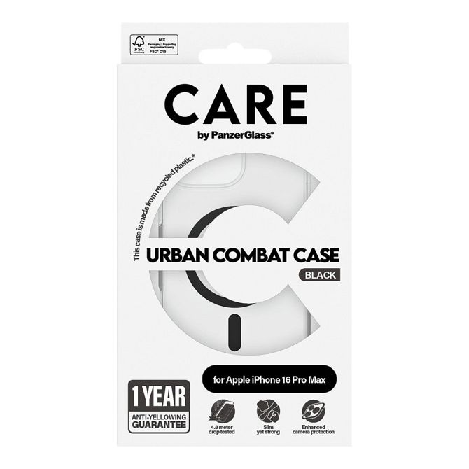 Ovitek CARE by PanzerGlass Flagship MagSafe za iPhone 16 Pro Max, prozoren 3