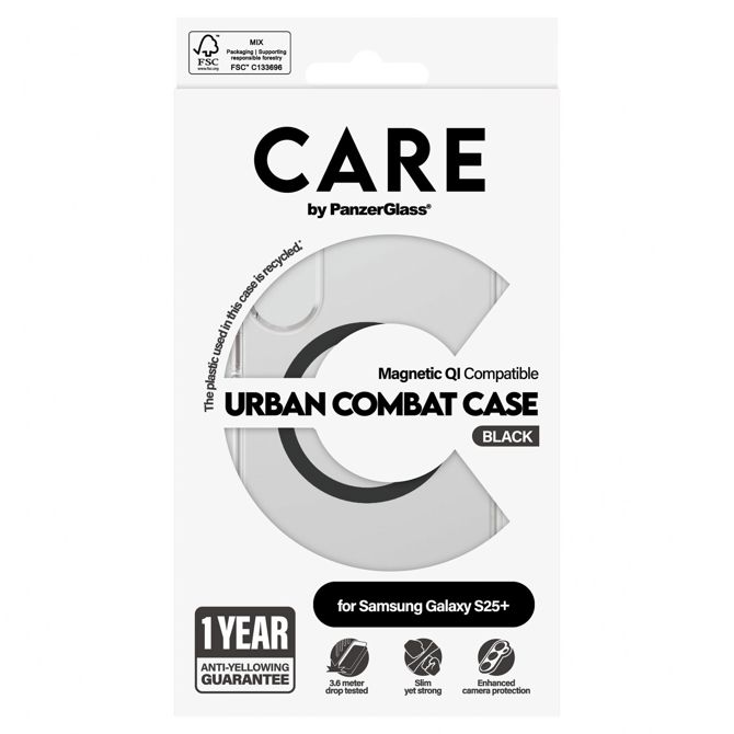 Ovitek CARE by PanzerGlass za Samsung Galaxy S25 Plus, prozoren 3