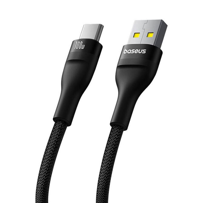 Polnilni kabel Baseus Flash 2 USB na USB-C 100W, 2m (črn) 3