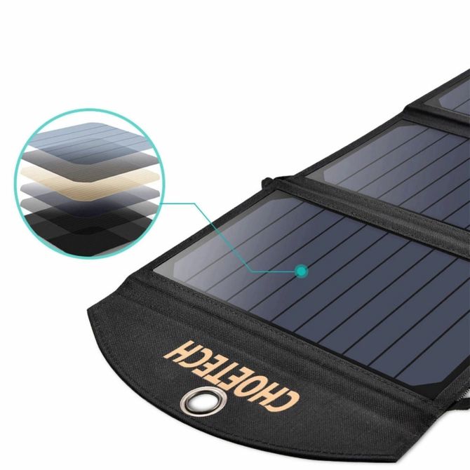 Choetech solarni panel  19W USB TipA potovalni SC001 4