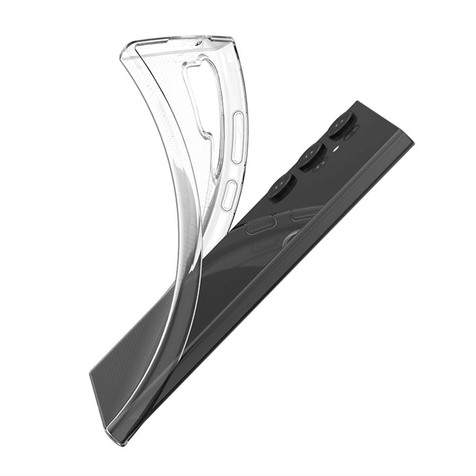 Clear Case 1,8 mm silikonski ovitek za Samsung Galaxy S24 Ultra 5G - prozoren 4