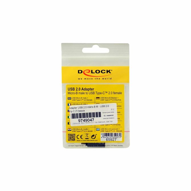 Delock adapter USB mikro-B M-USB 2.0 Tip C Ž 65927 2
