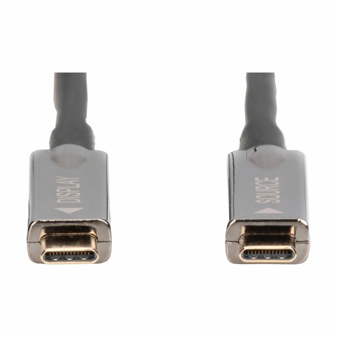 Digitus kabel USB 3.1 C-C 4K 60Hz AOC 10m hibridni črn AK-330160-100-S 2