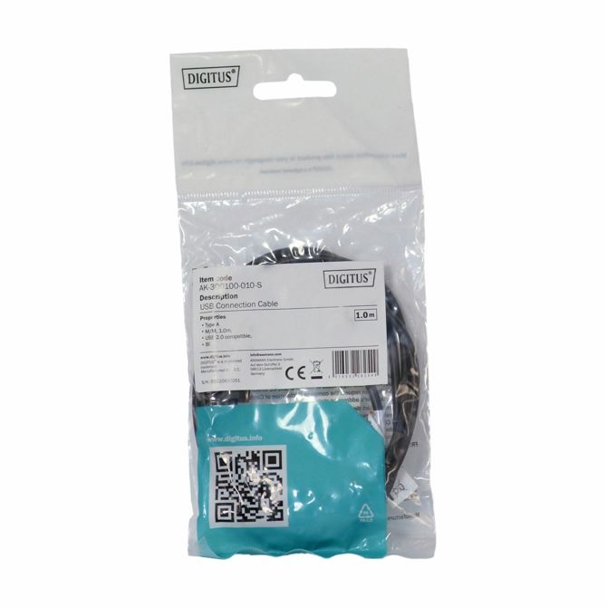 Digitus kabel USB A-A 1m črn 3