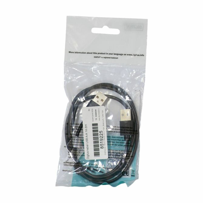 Digitus kabel USB A-A 1m črn 4