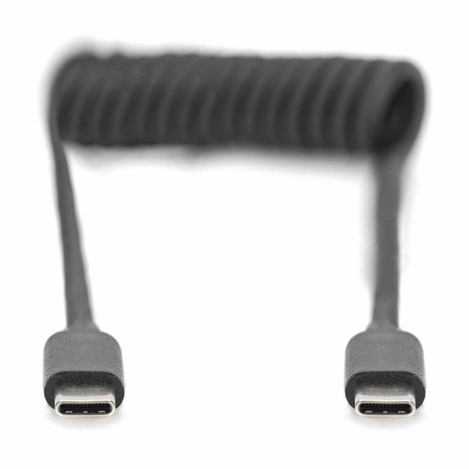 Digitus kabel USB C-C 1m 60W 3A spiralni AK-300431-006-S 2