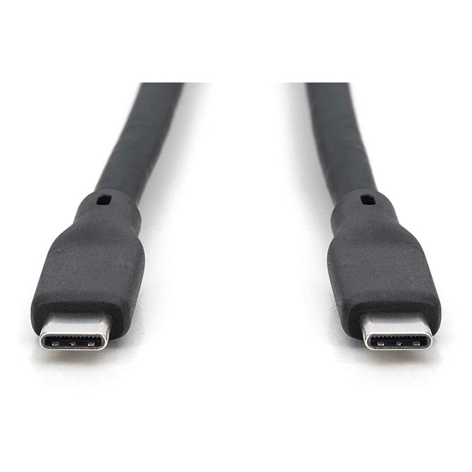 Digitus USB-C 3.2 (ST-ST) 1m priključni kabel silikon 4K 100W črn 2