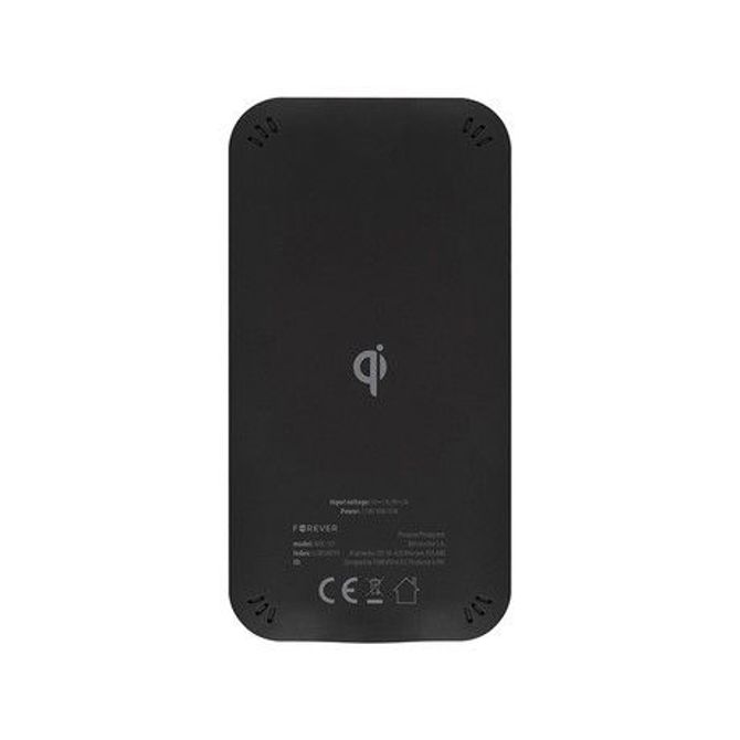 EOL - FOREVER WDC-115 brezžični polnilec, za pametne naprave / telefone, moč 15W, QI standard polnjenja, ultra tanek, črn 3