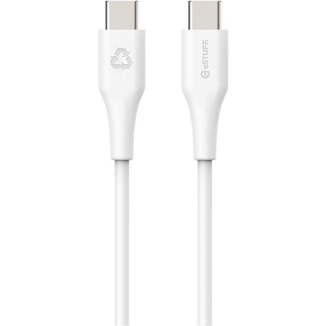 eSTUFF INFINITE kabel USB C-C 3m, bel blister, 60W, 480Mbps, recikl. plastika 3