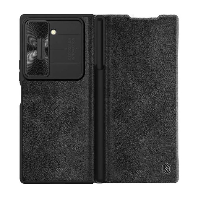 Usnjen ovitek Nillkin Qin Pro za Samsung Galaxy Z Fold 6 5G (črn) 5