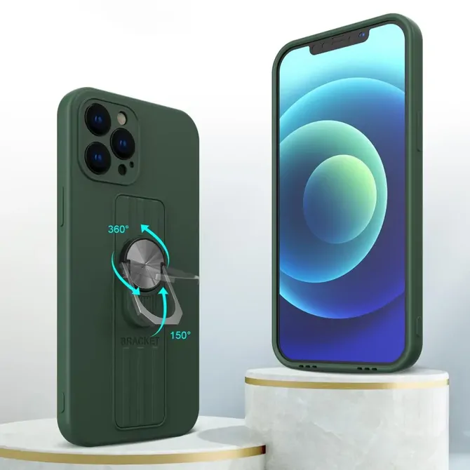 Etui silikonski ovitek Ring Case za iPhone 13 roza 2