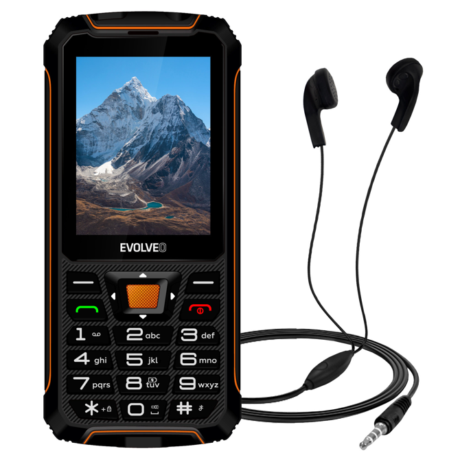 EVOLVEO StrongPhone SGP-Z6 telefon na tipke - črno oranžen 3
