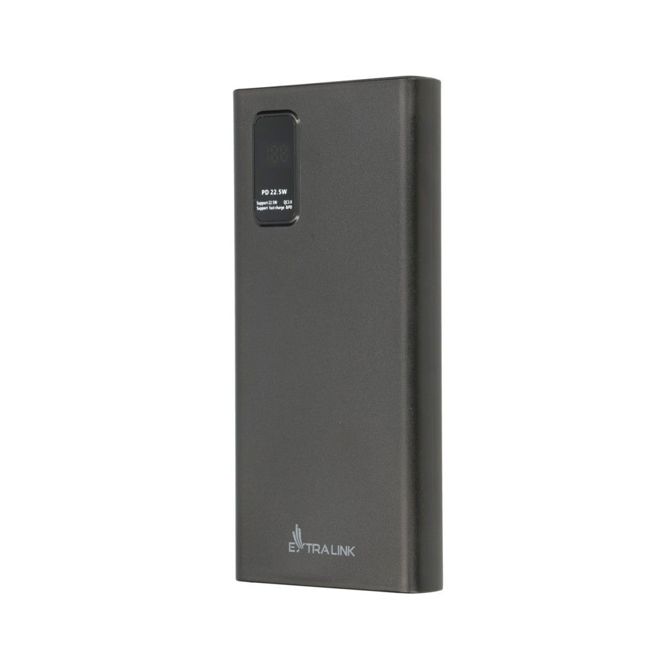 Extralink EPB-067B 10000mAh Black | Powerbank | Power bank, Fast Charging, USB-C 3