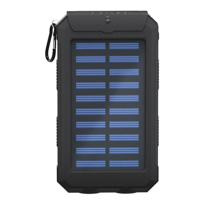 GOOBAY PowerBank 8.0 na sončne celice svetilka 8000 mAh črna prenosna baterija 3