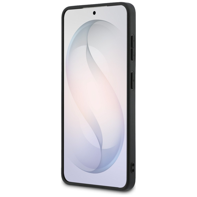 Ovitek za telefon Guess GUHCS26S4GMGGR za Samsung Galaxy S26 5G, črn, silikonske stranice, trda hrbtna stran, popolno prileganje, zaščita pred udarci 5