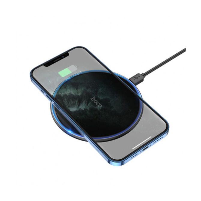 Brezžični polnilec za pametne telefone in pametne ure Hoco CW6 Pro 15W, LED indikator, aluminijeva zlitina, kompaktna oblika, široka združljivost 3