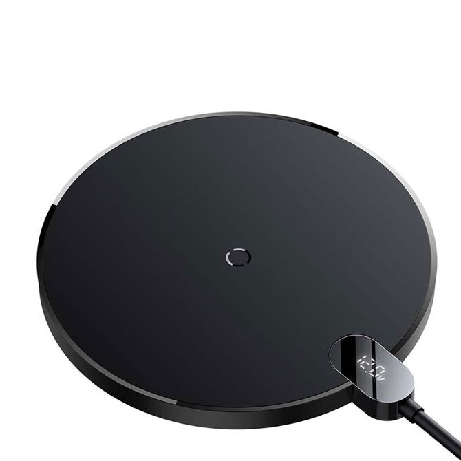 Induktivni brezžični polnilec Baseus Digital LED 15W (črn) 6