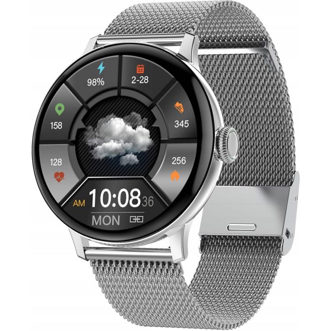 Pametna ura Dexxer Inox LCD, BT 5.0, Android in iOS, srebrna 4