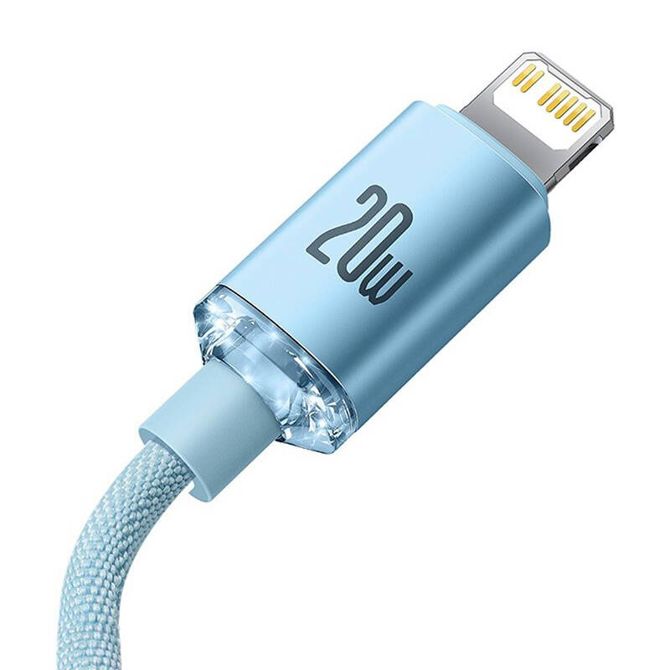 Baseus Crystal Shine USB-C v IP kabel, 20 W, 1,2 m (moder) 5
