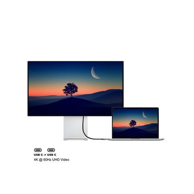 Kabel USB-C v USB-C, USB 3.2 Gen2, 20Gbps, 100W, 4K @ 60Hz, 1m, črn, Ewent 4