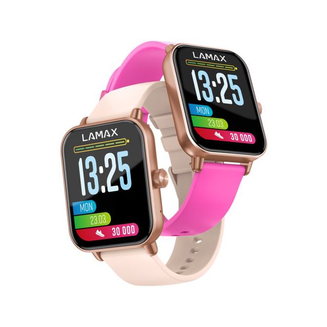 Pametna ura LAMAX BCool 2 Play, 1.83 zaslon, Bluetooth 5.3 klici, 100+ športnih načinov, 7 dni baterije, rožnato-zlata 2