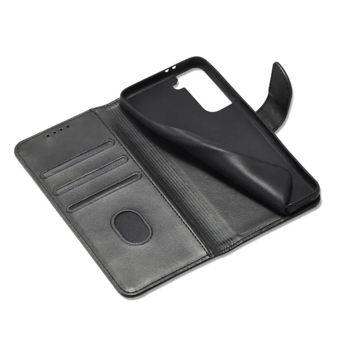 Magnetni etui ovitek s stojalom za Samsung Galaxy S22 Ultra črn 6