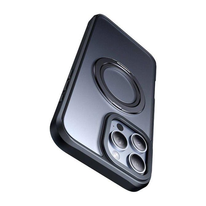 Ovitek McDodo PC-4933 MagSafe za iPhone 16 Pro Max s stojalom (črn) 4