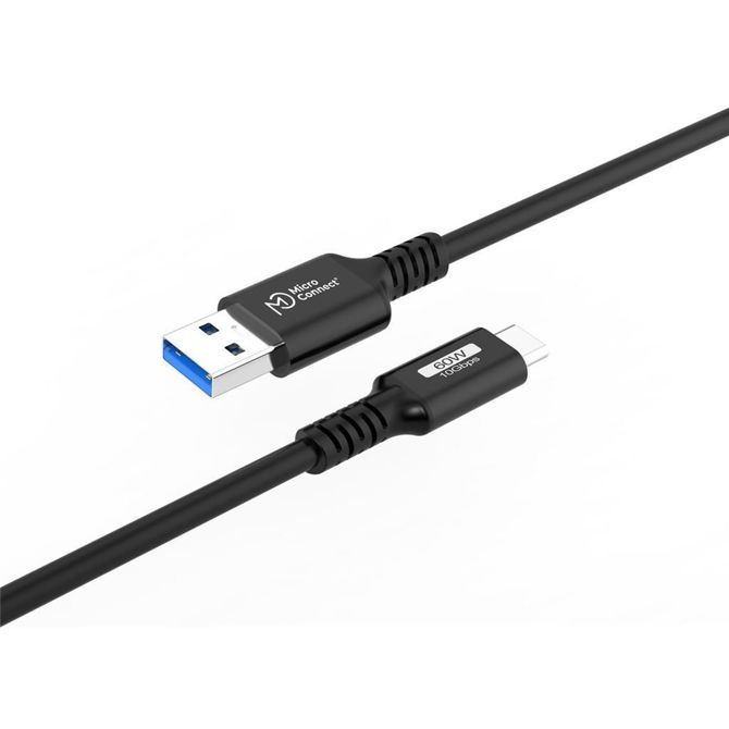 MicroConnect Premium kabel USB C-A 3.2 Gen2 2m 60W, 10Gbps 2