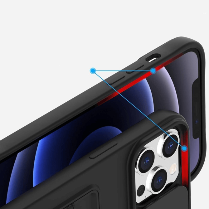 Onasi Lens Cover silikonski ovitek zaščita za iPhone 15 Pro Max - črn 2