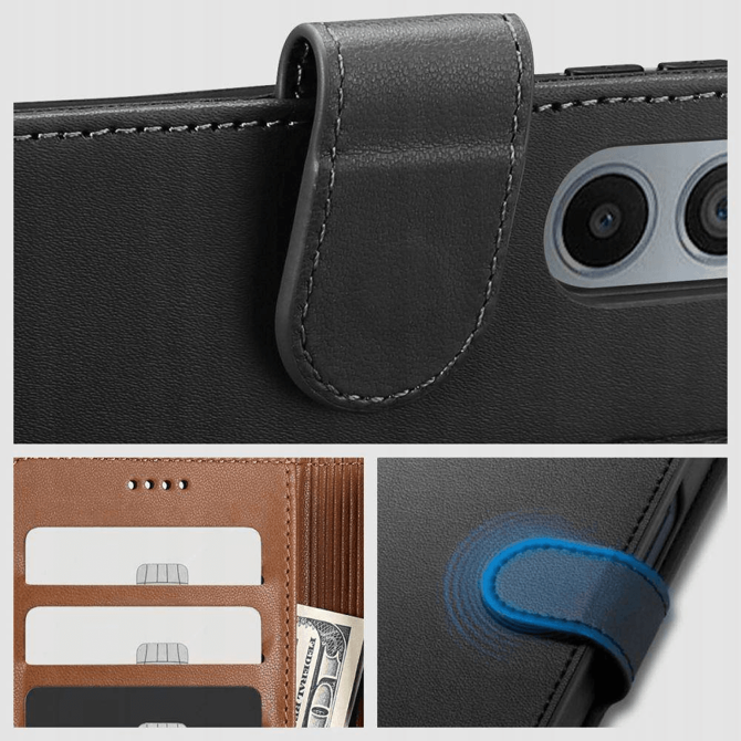 Onasi Wallet denarnica usnjena preklopna torbica Samsung Galaxy A34 - rjava 4