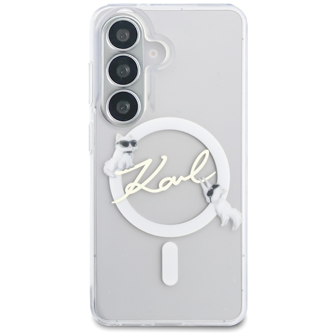 Originalen KARL LAGERFELD MagSafe ovitek Samsung Galaxy S26 5G - Choupette - prozoren - KLHMS26S5HKSCAH 3