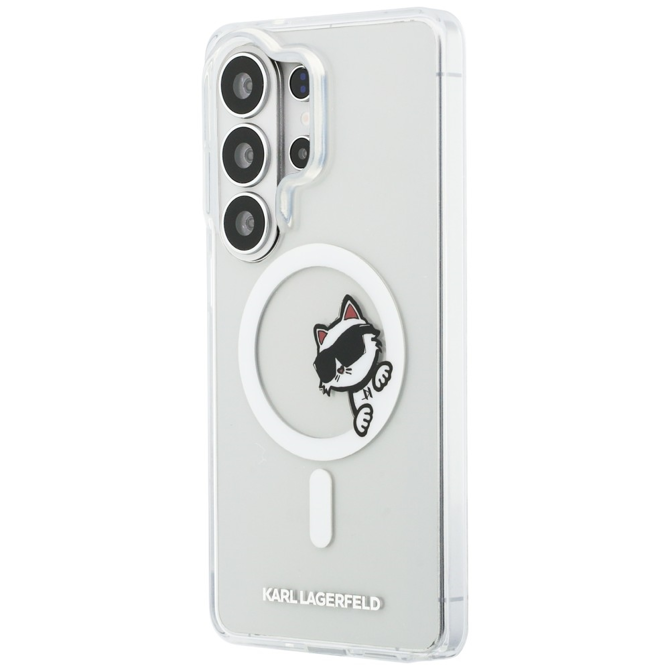 Ovitki za telefon Karl Lagerfeld KLHMS26L6HCPSCT MagSafe, prozoren, Peekaboo Choupette, za Samsung Galaxy S26 Ultra 5G, tanek, zaščita pred udarci 2