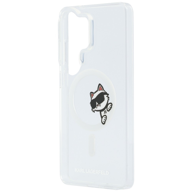 Ovitki za telefon Karl Lagerfeld KLHMS26L6HCPSCT MagSafe, prozoren, Peekaboo Choupette, za Samsung Galaxy S26 Ultra 5G, tanek, zaščita pred udarci 6