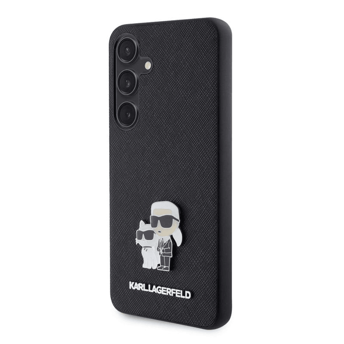 Originalen KARL LAGERFELD ovitek Samsung Galaxy S24 5G - IML NFT Full Bodies Saffiano - črna zaščita - KLHCS24SPSAKCMPK 2