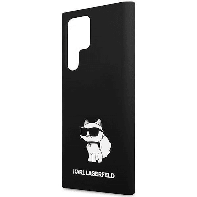 Originalen KARL LAGERFELD ovitek Samsung Galaxy S24 Ultra 5G - IML NFT Choupette Body - črn silikonska zaščita - KLHCS24LSNCHBCK 4