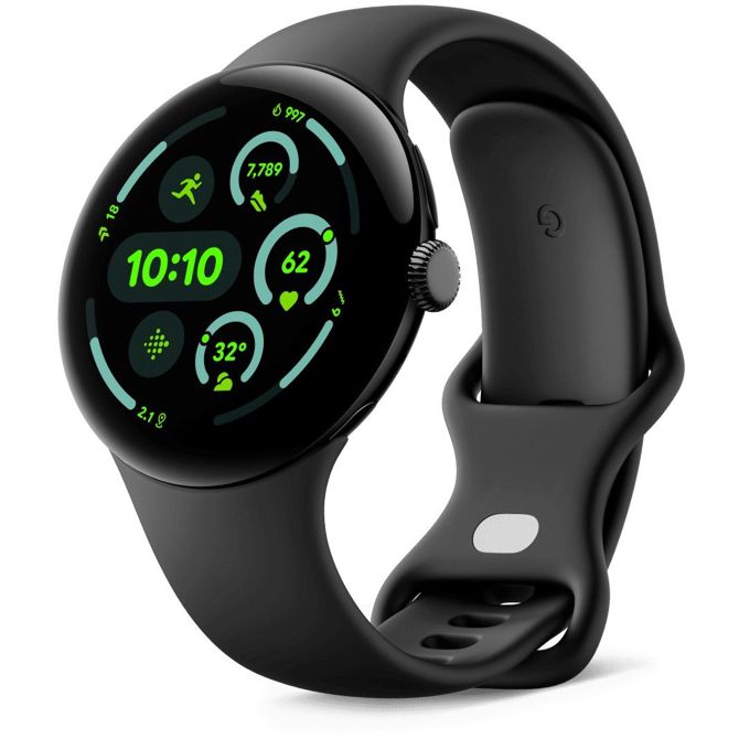 Pametna ura Google Pixel Watch 3 45 mm črna WiFi AMOLED GPS športna zapestnica Obsidian 2