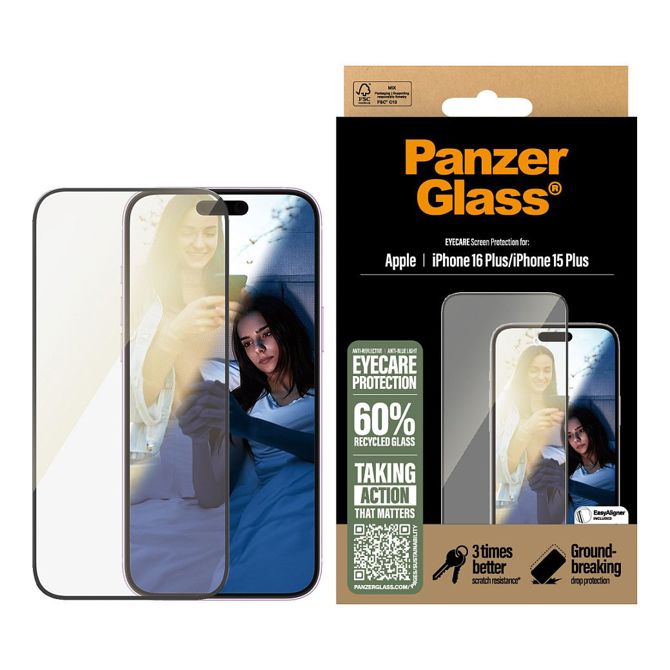 Zaščitno steklo PanzerGlass EyeCare za iPhone 16/15 Plus 2