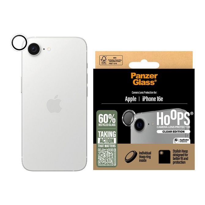 Zaščitno steklo za kamero PanzerGlass Hoops za iPhone 16e 2