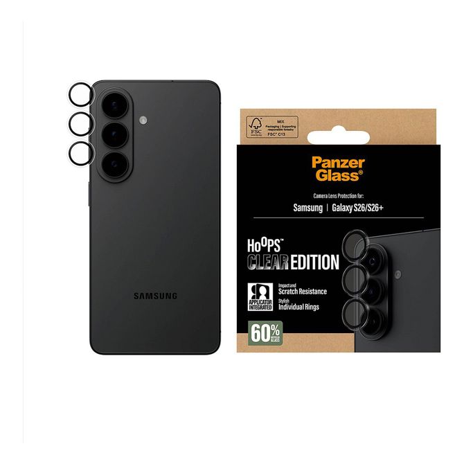 Zaščitno steklo za kamero PanzerGlass Hoops, prozorno, za Samsung Galaxy S26 | S26+ 2