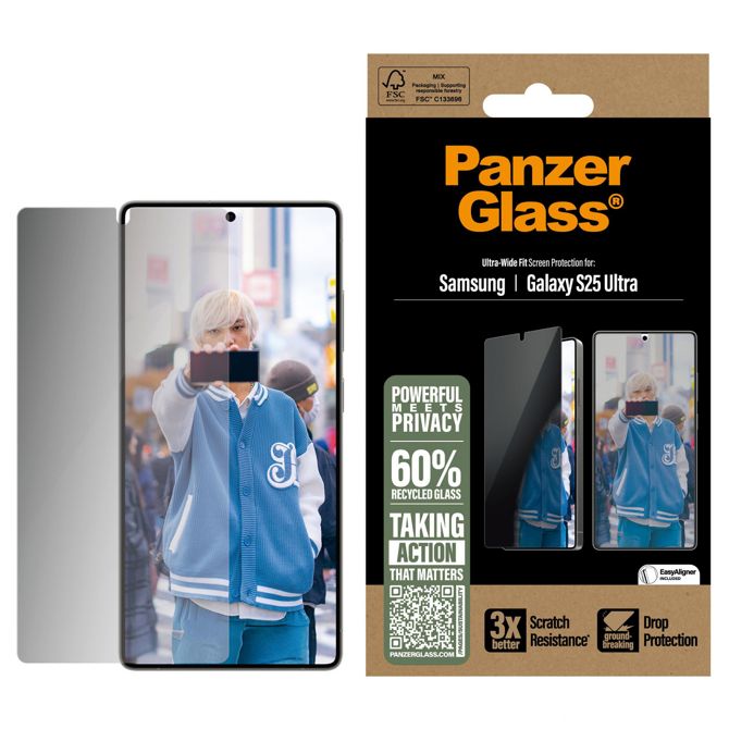 Zaščitno steklo PanzerGlass Privacy za Samsung Galaxy S25 Ultra 2