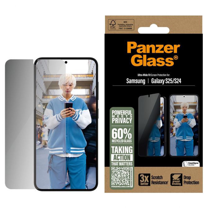 Zaščitno steklo PanzerGlass Privacy za Samsung Galaxy S25 2