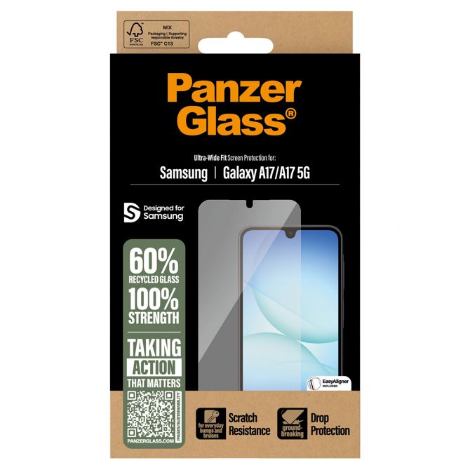 Zaščitno steklo PanzerGlass za Galaxy A17/A17 5G UWF 3