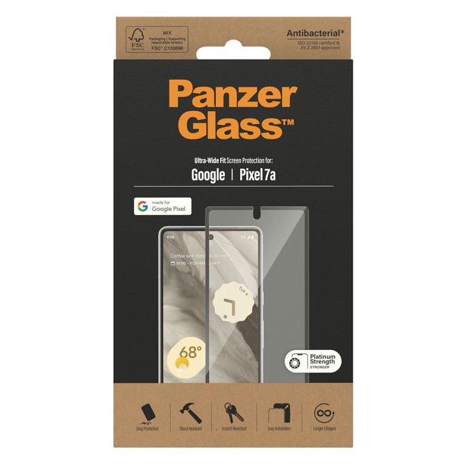 Zaščitno steklo PanzerGlass za Google Pixel 7a Ultra Wide Fit 3