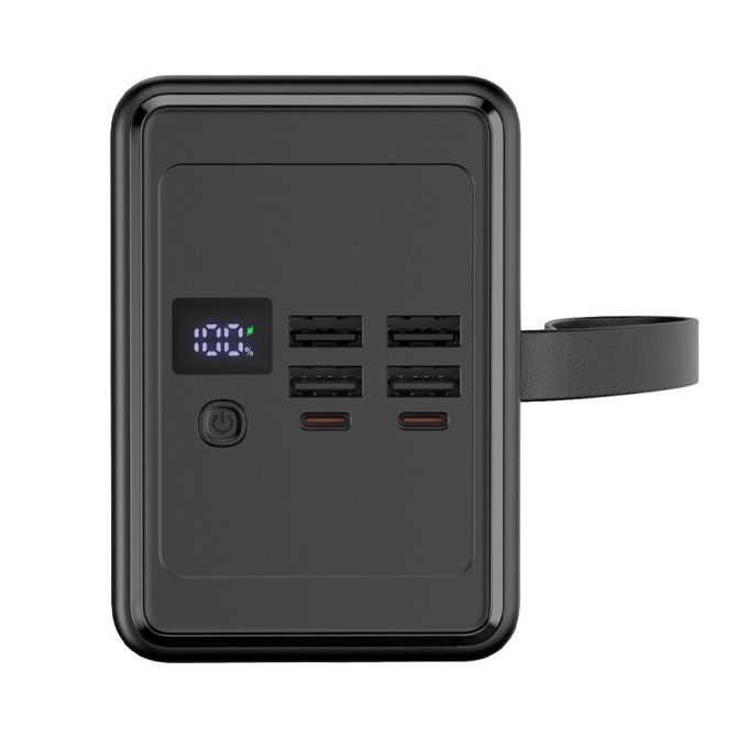 Platinet PMPB8020 powerbank polnilna baterija, 20W, 80.000mAh, Quick Charge 3.0, Power Delivery, SCP, 4x USB Type-A, 2x USB Type-C, digitalni zaslon, LED luč, črna 4