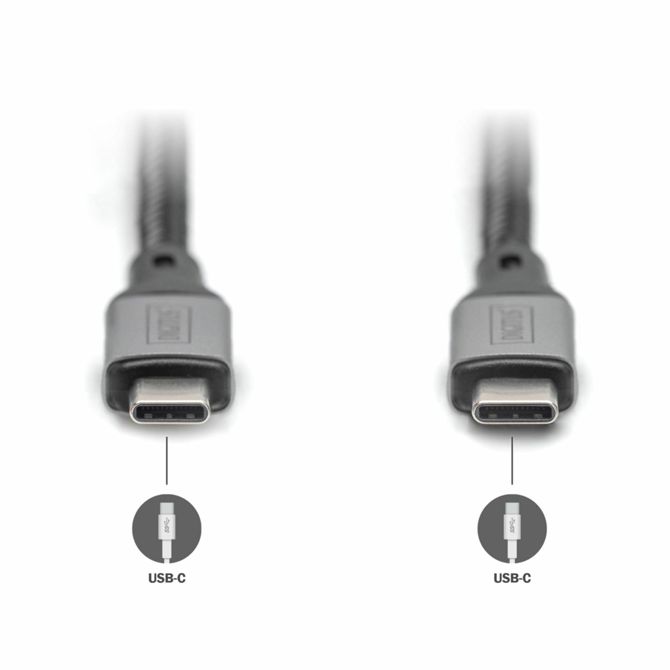 Podatkovni kabel Digitus USB4 Gen 2x2, USB-C vtič na USB-C vtič, 20 Gbit/s, 3 m, PD 60 W 2