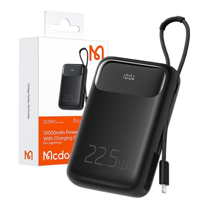 Power Bank Mcdodo MC-3253 10000mAh, 22,5W, za svetlobo (črna) 2